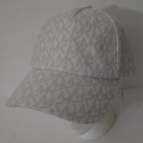 Michael Kors White Logo Adjustable Strap Baseball Hat - Picture 3 of 12